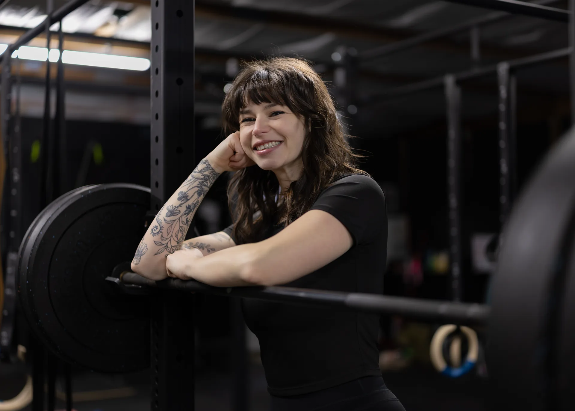 Liv Smith training with a barbell